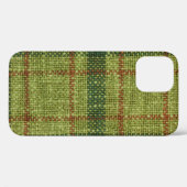 Coques Case-Mate iPhone Tartan de Noël rouge et vert. (Verso (horizontal))