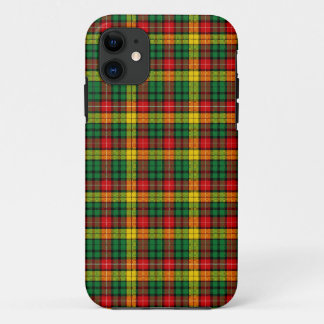 Etui iPhone Case-Mate Tartan écossais Buchanan jaune vert rouge de kilt