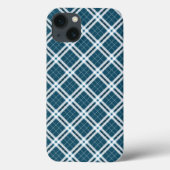 Coques Case-Mate iPhone Tartan en bleu et blanc (Verso)