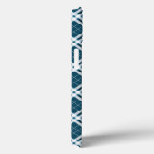 Coques Case-Mate iPhone Tartan en bleu et blanc (Verso / Droite)