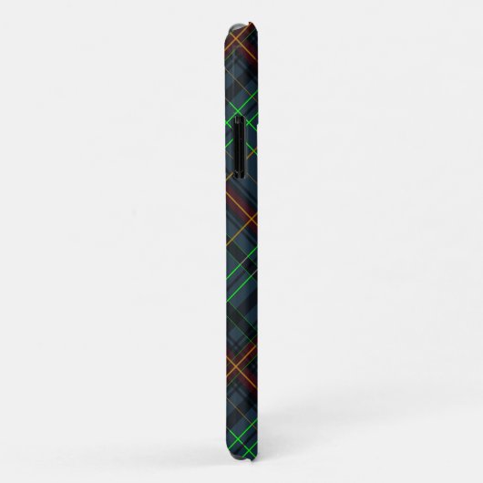 Coques Case-Mate iPhone Tartan en bleu, orange, vert... (Dos/Droite)