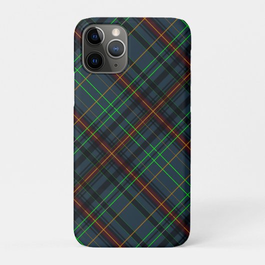 Coques Case-Mate iPhone Tartan en bleu, orange, vert... (Dos)