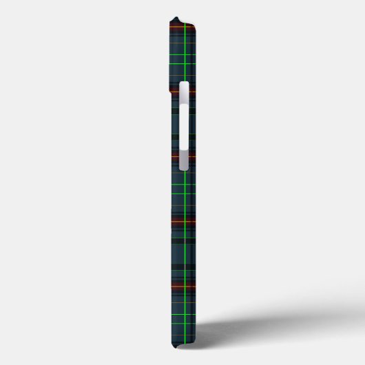 Coques Case-Mate iPhone Tartan en bleu, orange, vert (Verso / Gauche)