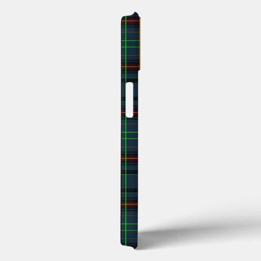 Coques Case-Mate iPhone Tartan en bleu, orange, vert (Verso / Droite)