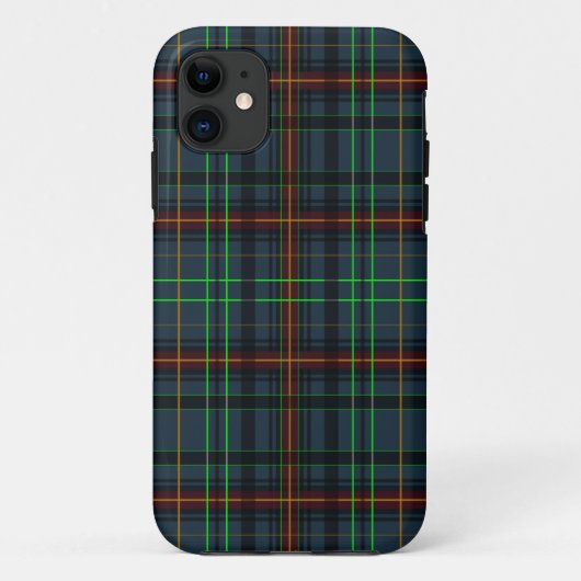 Coques Case-Mate iPhone Tartan en bleu, orange, vert... (Dos)