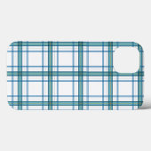 Coques Case-Mate iPhone Tartan en turquoise (Verso (horizontal))