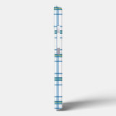 Coques Case-Mate iPhone Tartan en turquoise (Verso / Gauche)