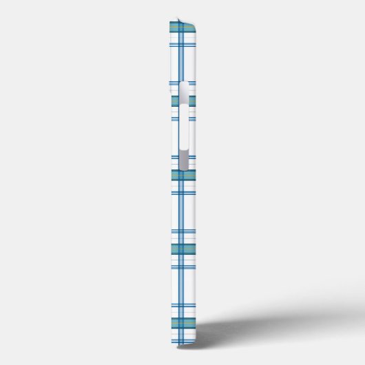 Coques Case-Mate iPhone Tartan en turquoise (Verso / Gauche)