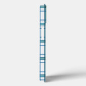 Coques Case-Mate iPhone Tartan en turquoise (Verso / Droite)