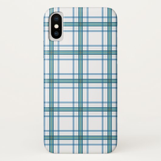 Coques Case-Mate iPhone Tartan en turquoise... (Dos)