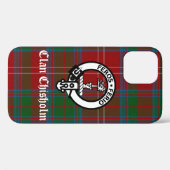 Coques Case-Mate iPhone Tartan et insigne de clan Chisholm (Verso (horizontal))
