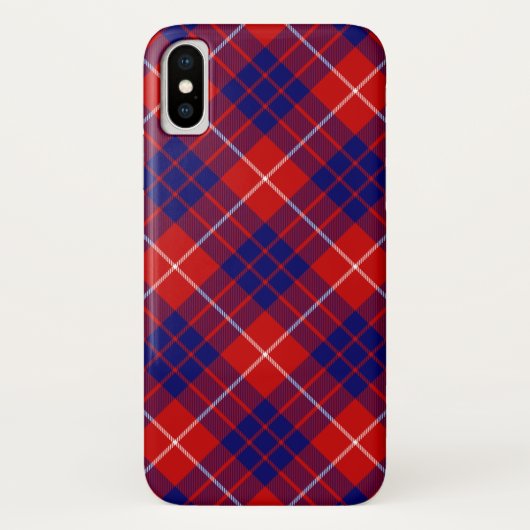 Coques Case-Mate iPhone tartan Hamilton rouge bleu violet carreau (Dos)