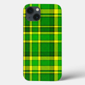 Coques Case-Mate iPhone Tartan jaune vert (Verso)