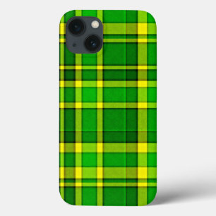 Etui iPhone Case-Mate Tartan jaune vert