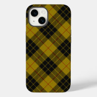 tartan MacLeod jaune carreaux noirs