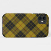 Coques Case-Mate iPhone tartan MacLeod jaune plaid noir (Dos (Horizontal))