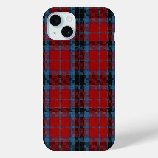 Coques Case-Mate iPhone Tartan MacTavish rouge et bleu plaid (Verso)