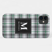 Coques Case-Mate iPhone Tartan monogramme plaid (Dos (Horizontal))