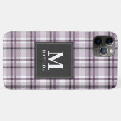 Coques Case-Mate iPhone Tartan monogramme plaid (Dos (Horizontal))