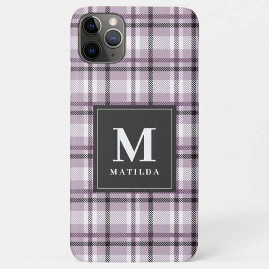 Coques Case-Mate iPhone Tartan monogramme plaid (Dos)