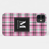 Coques Case-Mate iPhone Tartan monogramme plaid (Dos (Horizontal))