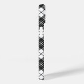 Coques Case-Mate iPhone Tartan motif Noël noir blanc Monogramme (Verso / Droite)