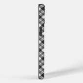Coques Case-Mate iPhone Tartan motif vacances Noël noir blanc (Verso / Droite)