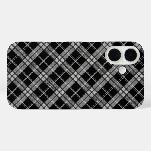 Coques Case-Mate iPhone Tartan noir (Verso (horizontal))