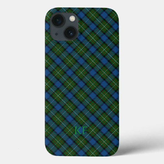 Coques Case-Mate iPhone Tartan officiel Fergusson avec monogramme / nom (Verso)