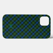 Coques Case-Mate iPhone Tartan officiel Fergusson avec monogramme / nom (Verso (horizontal))