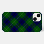 Coques Case-Mate iPhone tartan Oliphant bleu vert carreaux (Verso (horizontal))