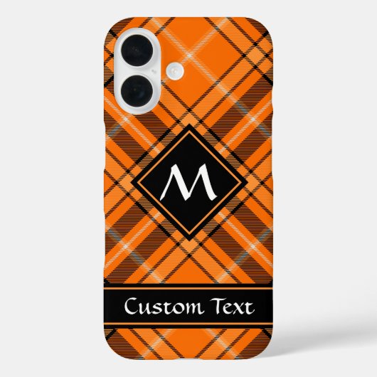 Coques Case-Mate iPhone Tartan orange d'Halloween (Verso)