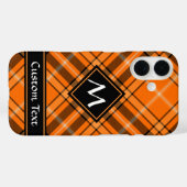 Coques Case-Mate iPhone Tartan orange d'Halloween (Verso (horizontal))