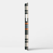 Coques Case-Mate iPhone Tartan plaid automne motif en noir, orange, bleu (Verso / Droite)