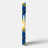 Coques Case-Mate iPhone Tartan Plaid bleu jaune (Verso / Droite)