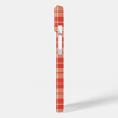 Coques Case-Mate iPhone Tartan plaid de clan rouge et blanc (Verso / Gauche)