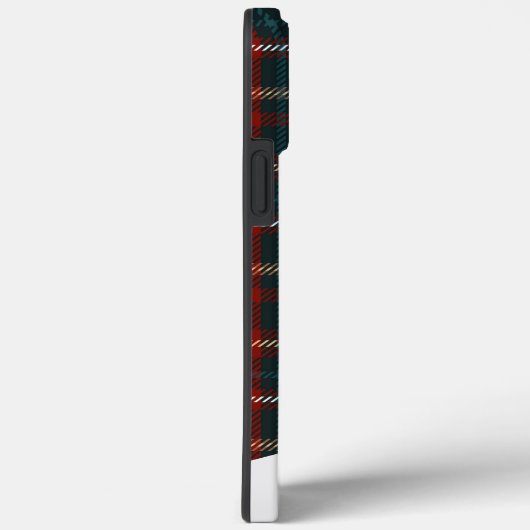 Coques Case-Mate iPhone Tartan Plaid Élégant Script Nom bleu (Verso / Droite)