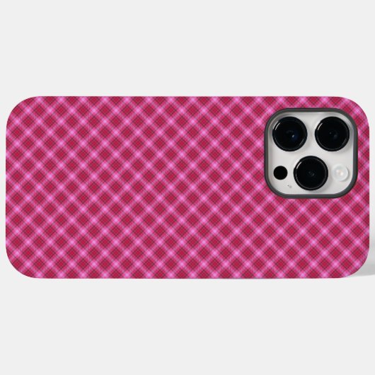 Coques Case-Mate iPhone Tartan rose (Verso (horizontal))