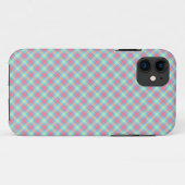 Coques Case-Mate iPhone Tartan rose jaune bleu (Dos (Horizontal))