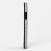 Coques Case-Mate iPhone Tartan rose jaune bleu (Dos/Droite)