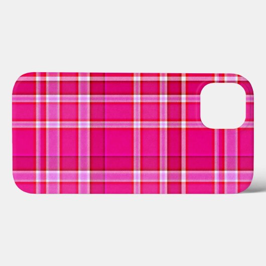 Coques Case-Mate iPhone Tartan rose vif (Verso (horizontal))