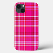 Coques Case-Mate iPhone Tartan rose vif (Verso)