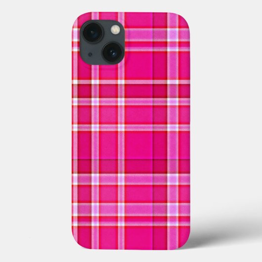 Coques Case-Mate iPhone Tartan rose vif (Verso)