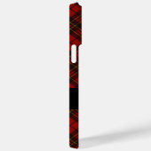 Coques Case-Mate iPhone Tartan rouge motif de Noël Personnaliser Monogramm (Verso / Droite)
