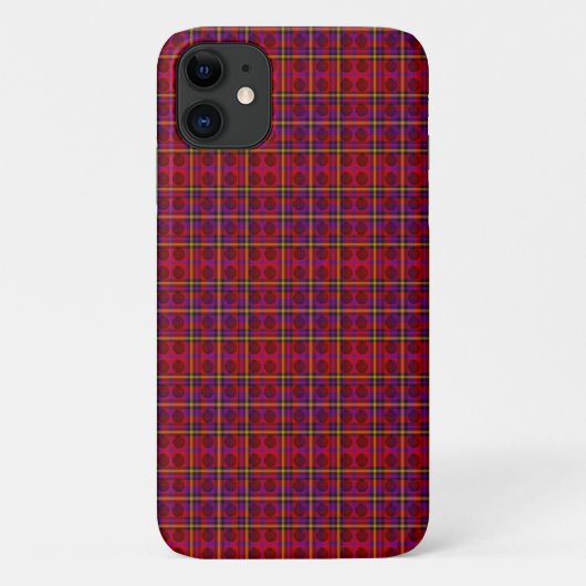 Coques Case-Mate iPhone Tartan Rouge Vérifié Avec Des Sporrans, (Dos)