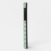 Coques Case-Mate iPhone Tartan vert bleu (Dos/Gauche)
