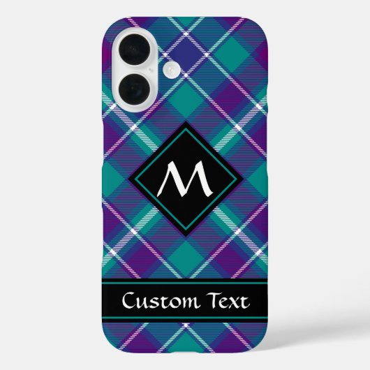 Coques Case-Mate iPhone Tartan vert de mer, violet et bleu (Verso)