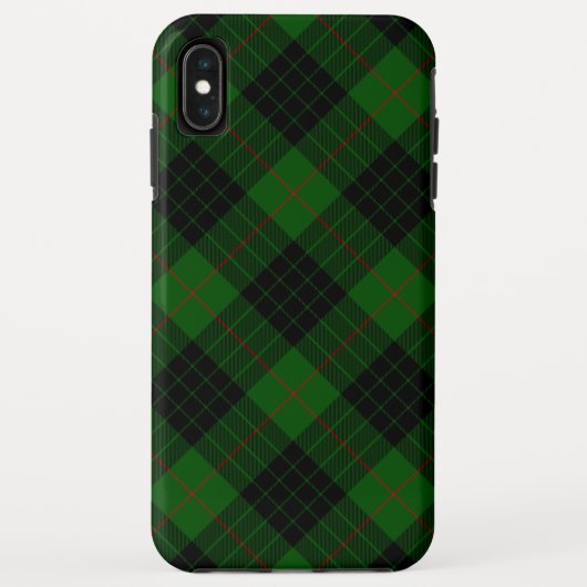 Coques Case-Mate iPhone Tartan vert noir Gunn (Dos)