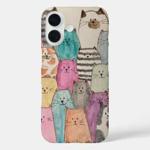 Coques iPhone 16 Tas de chats