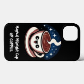 Coques Case-Mate iPhone Tasse de café magique de minuit (Verso (horizontal))